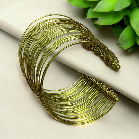 Goldplated Multiple Bangles Look Bracelet